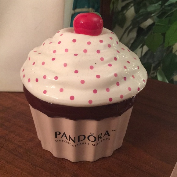 Pandora Jewelry Htf Pandora Cupcake Ceramic Jewelry Trinket Box